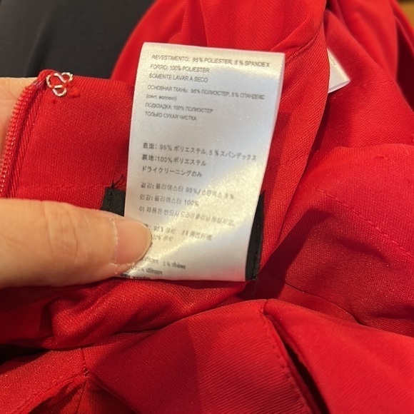 Faviana Long Mermaid Red Gown with Criss Cross Back Sz6 - Picture 12 of 14